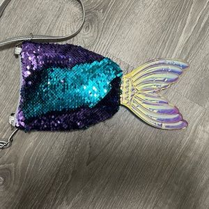 Mermaid Sequin Crossbody Bag - Purple and Teal